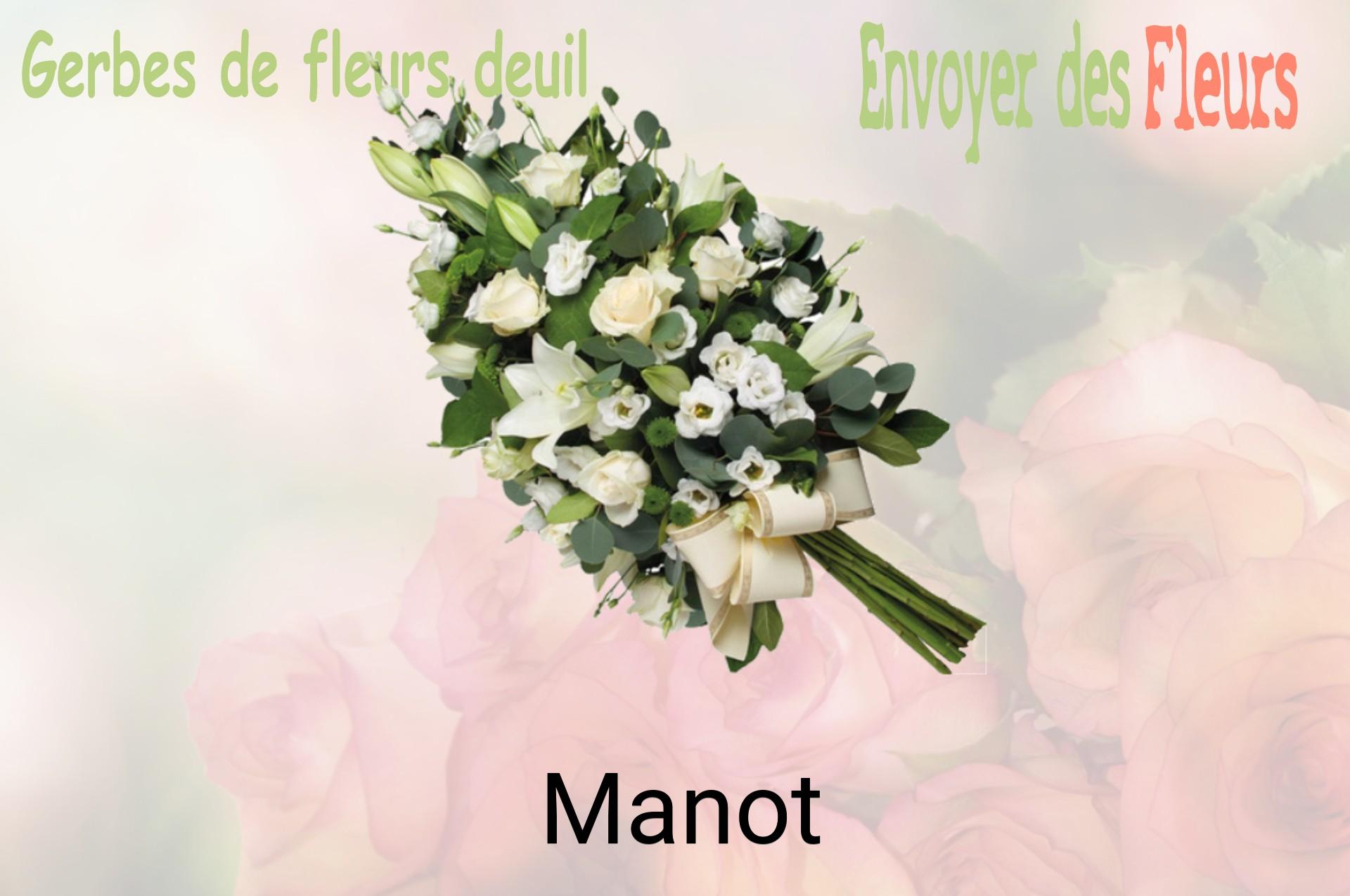 Gerbe de fleurs de deuil livrée à Manot